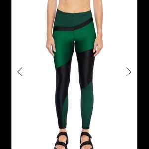 Koral leggings with lustrous fabric & mesh details throughout, size S. GUC